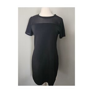 Michael Kors Black Mesh Crewneck Scuba Dress Size Medium